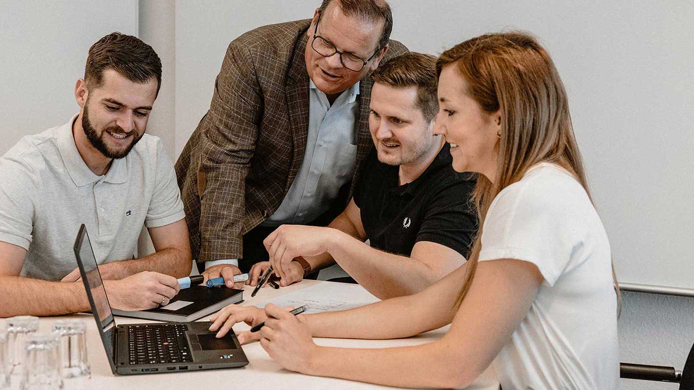 Teamsitzung bei der Tenag mit der Geschäftsleitung