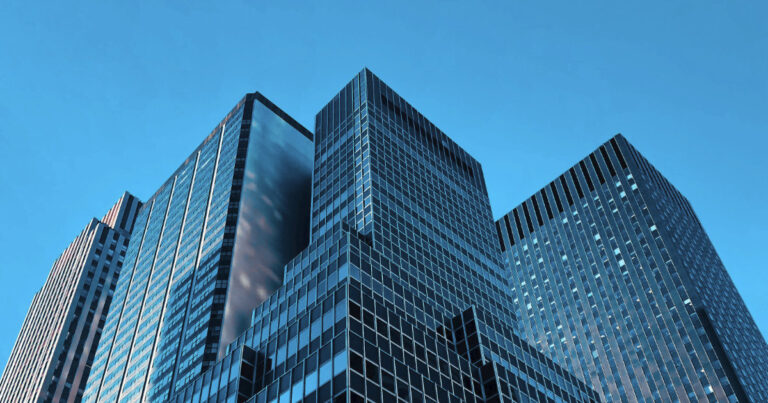 Moderne Hochhäuser als Skyline